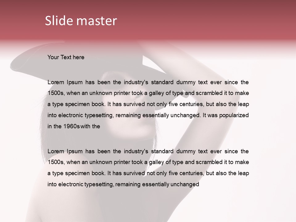 Cheering Isolated Beauty PowerPoint Template