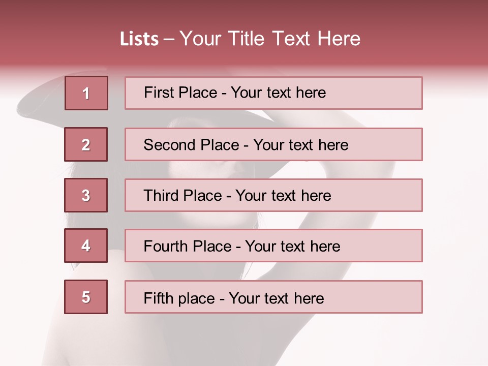 Cheering Isolated Beauty PowerPoint Template