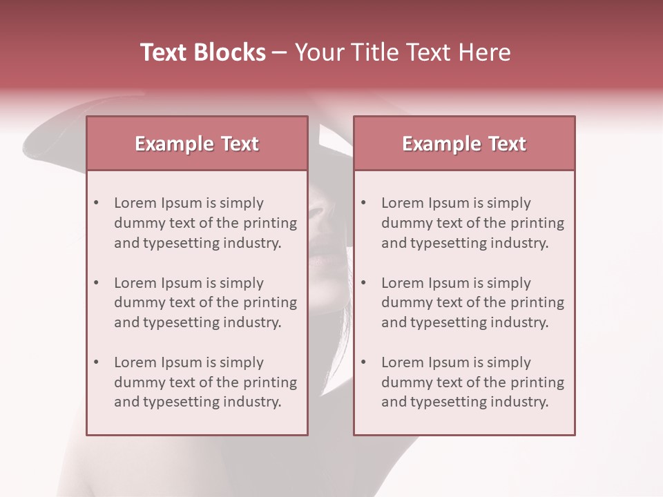 Cheering Isolated Beauty PowerPoint Template