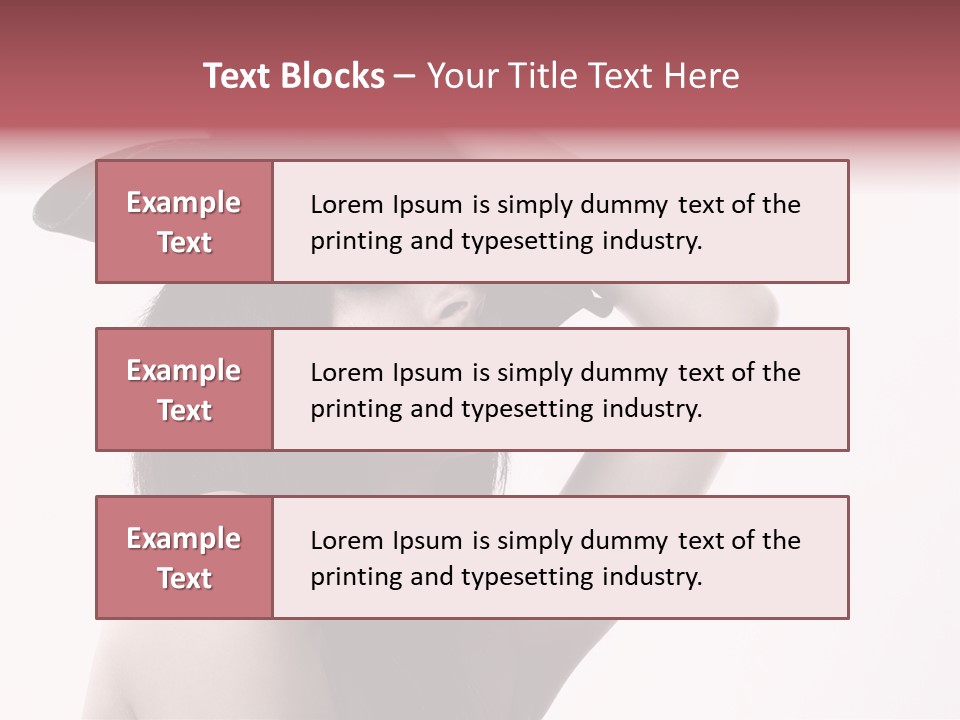 Cheering Isolated Beauty PowerPoint Template