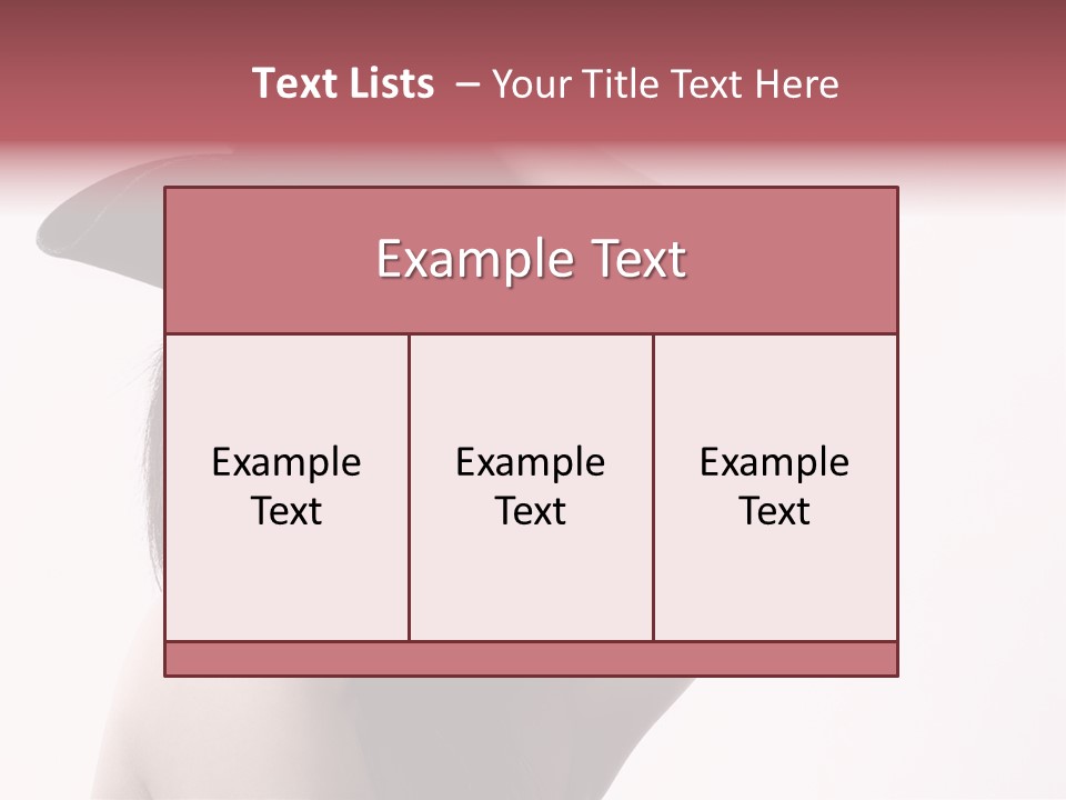 Cheering Isolated Beauty PowerPoint Template