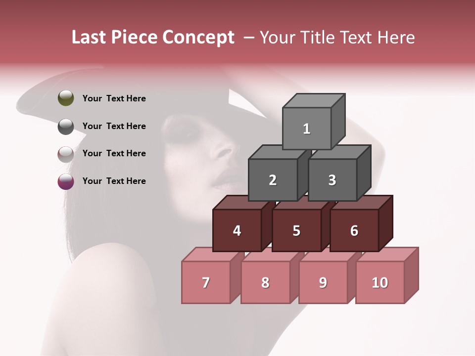 Cheering Isolated Beauty PowerPoint Template