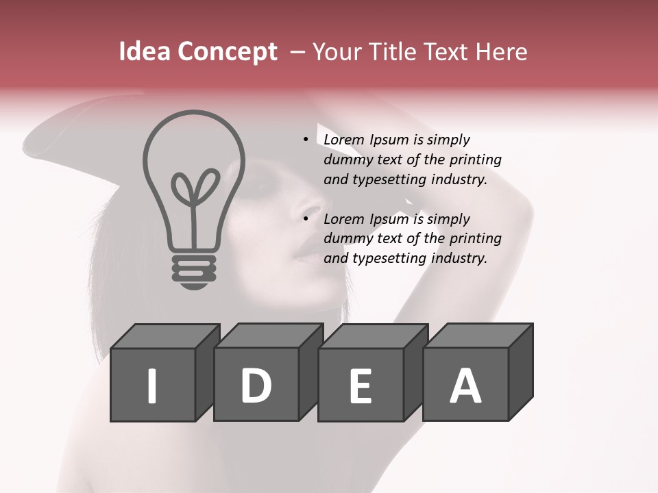 Cheering Isolated Beauty PowerPoint Template