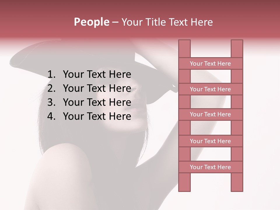 Cheering Isolated Beauty PowerPoint Template