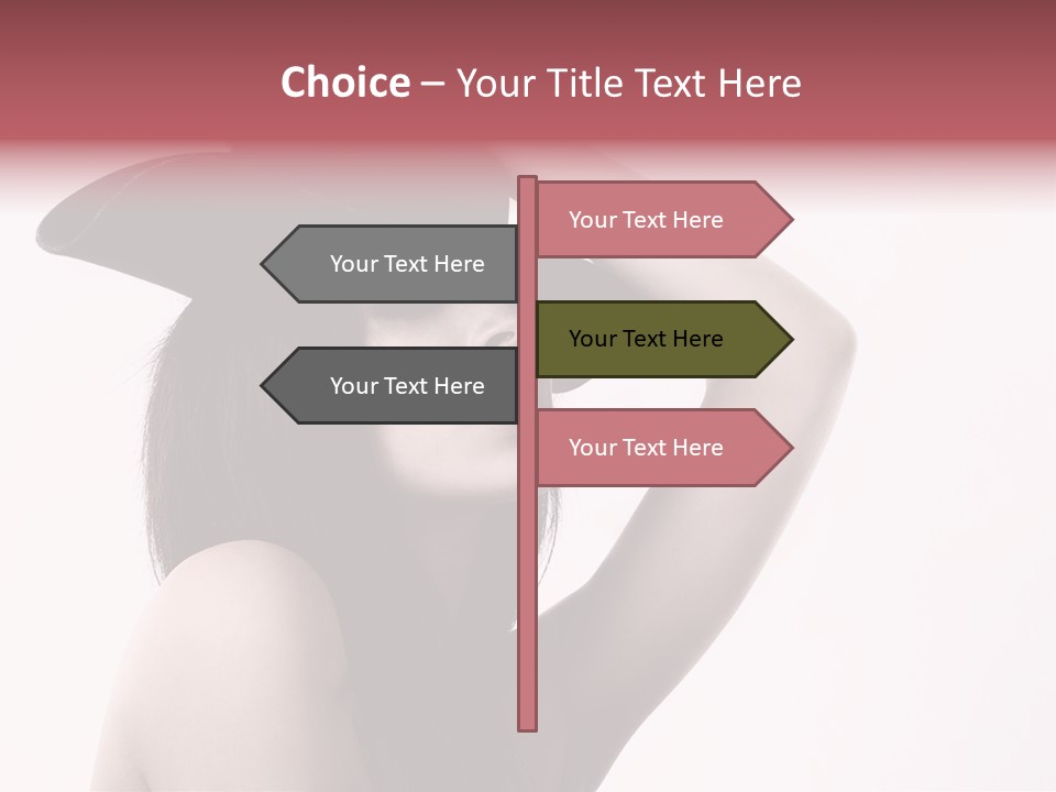 Cheering Isolated Beauty PowerPoint Template