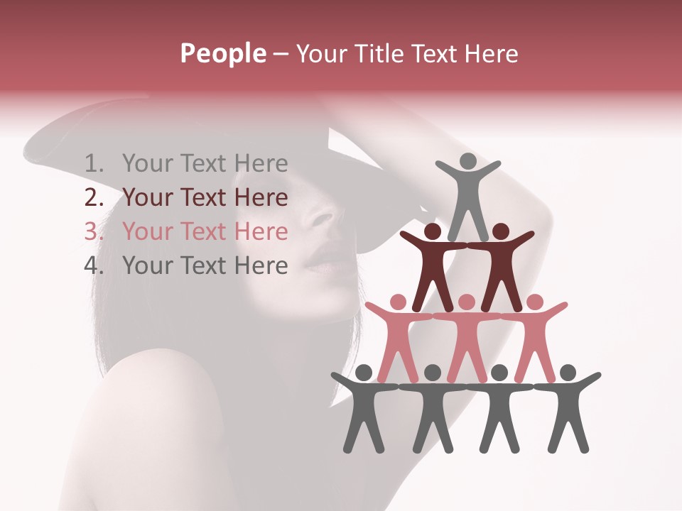 Cheering Isolated Beauty PowerPoint Template