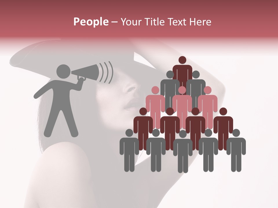 Cheering Isolated Beauty PowerPoint Template