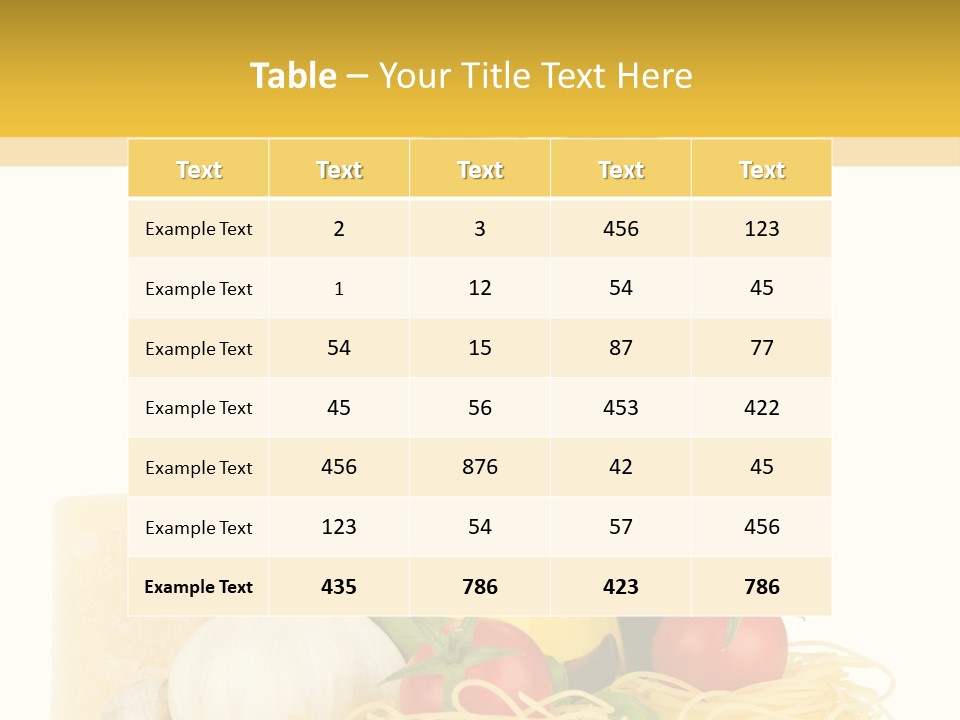 Spice Raw Macaroni PowerPoint Template