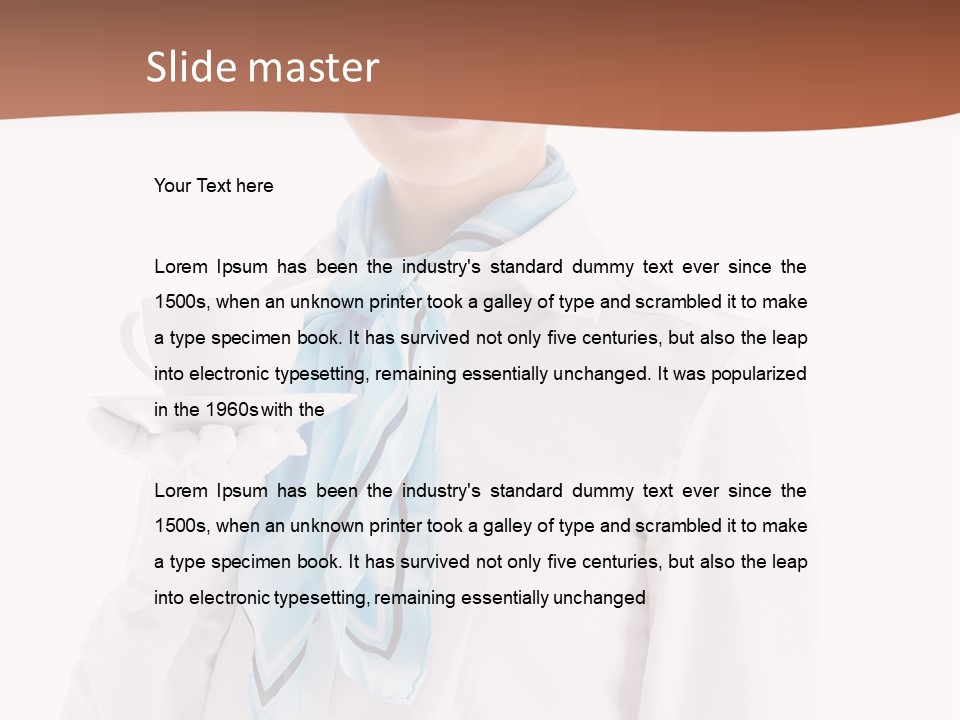 Stewardess Travel Female PowerPoint Template