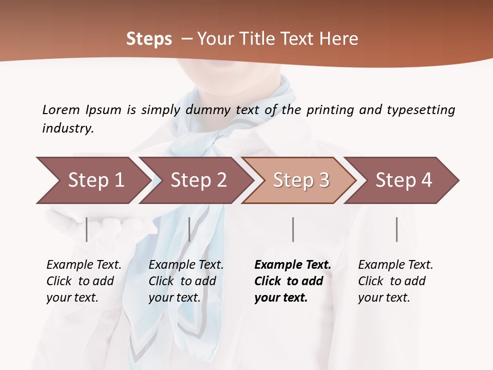 Stewardess Travel Female PowerPoint Template