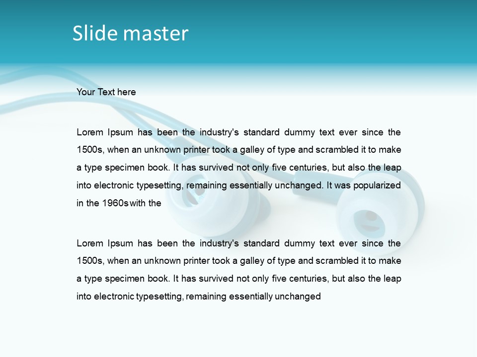 Elegance Cassette Ear PowerPoint Template