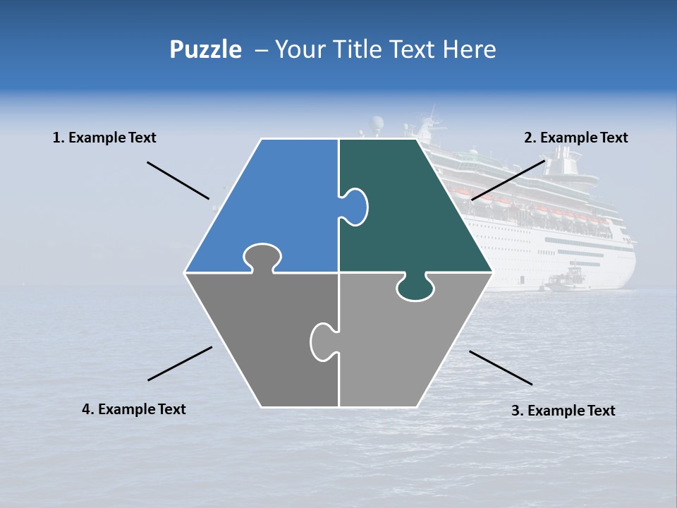 Cruise Blue Boat PowerPoint Template
