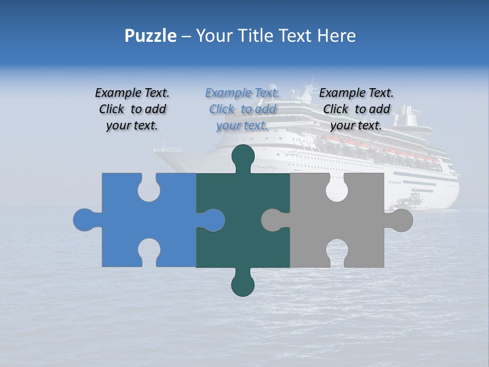 Cruise Blue Boat PowerPoint Template