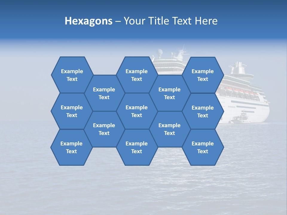 Cruise Blue Boat PowerPoint Template