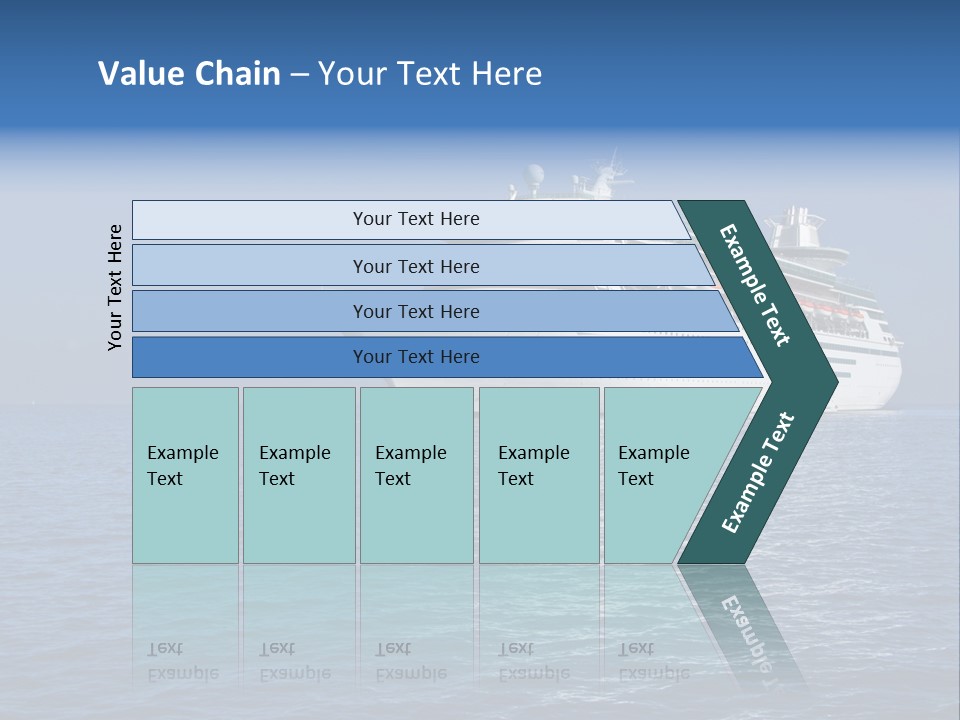 Cruise Blue Boat PowerPoint Template