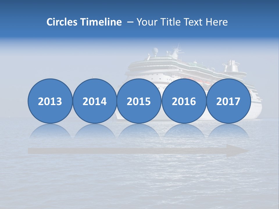 Cruise Blue Boat PowerPoint Template