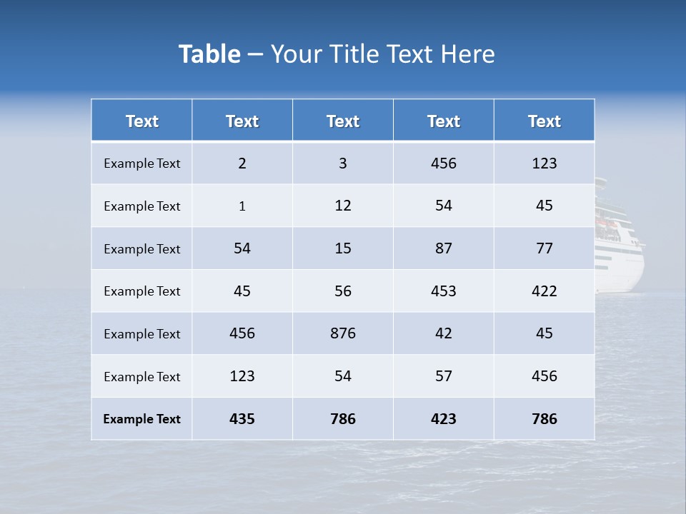 Cruise Blue Boat PowerPoint Template