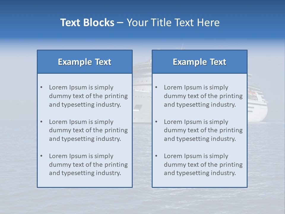 Cruise Blue Boat PowerPoint Template