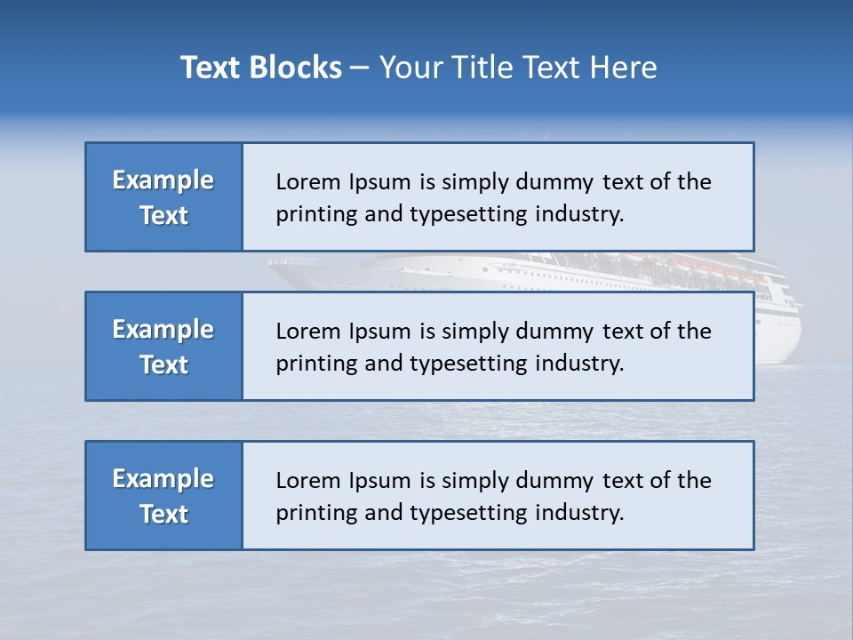 Cruise Blue Boat PowerPoint Template