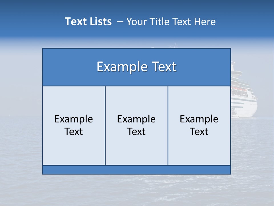 Cruise Blue Boat PowerPoint Template