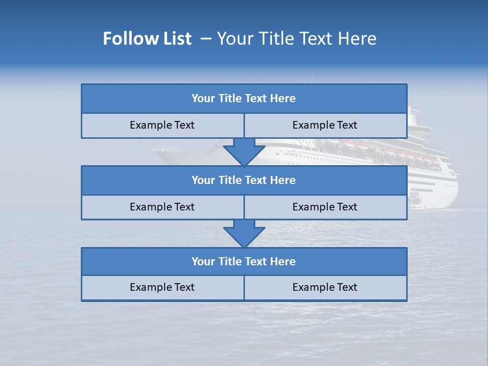 Cruise Blue Boat PowerPoint Template