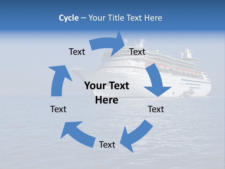 Cruise Blue Boat PowerPoint Template