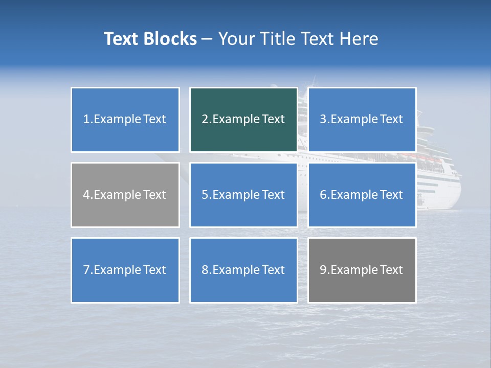 Cruise Blue Boat PowerPoint Template