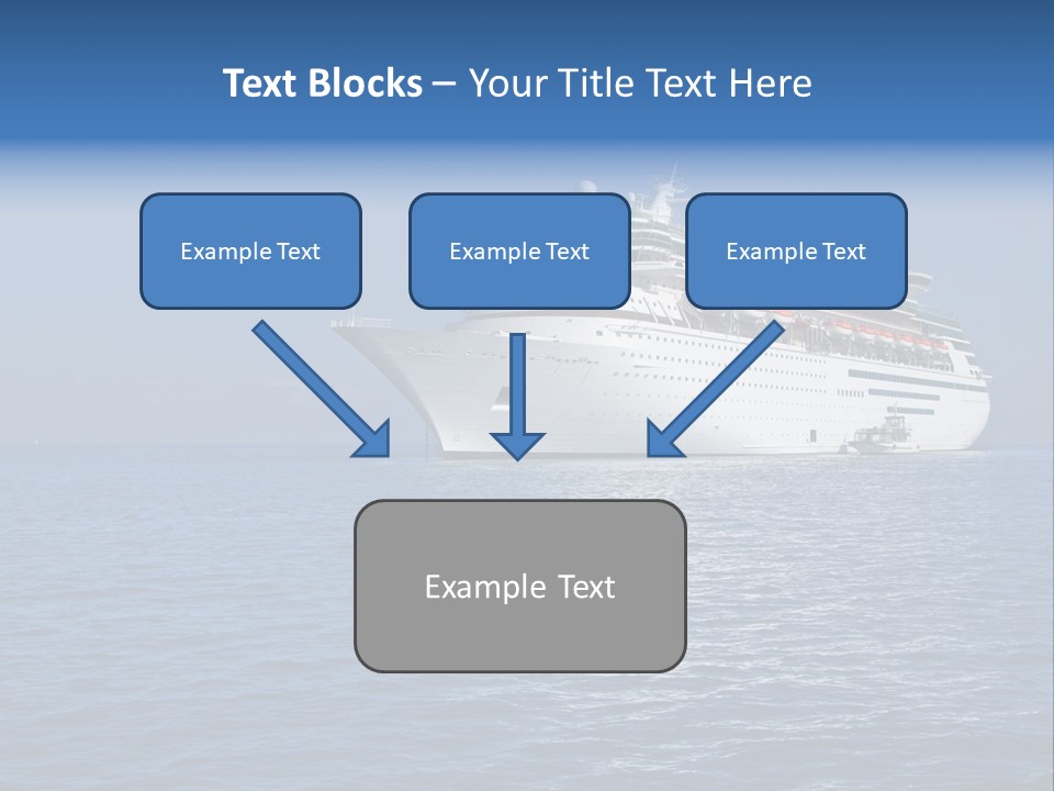 Cruise Blue Boat PowerPoint Template