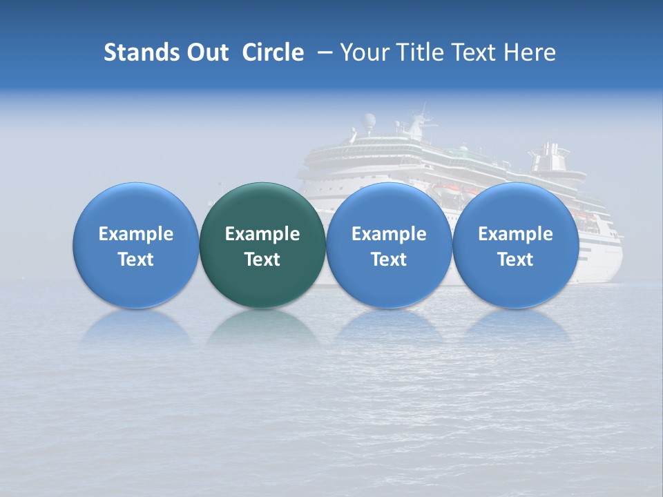 Cruise Blue Boat PowerPoint Template