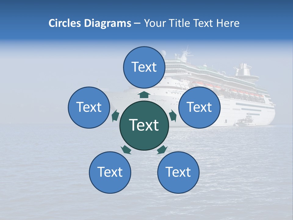 Cruise Blue Boat PowerPoint Template