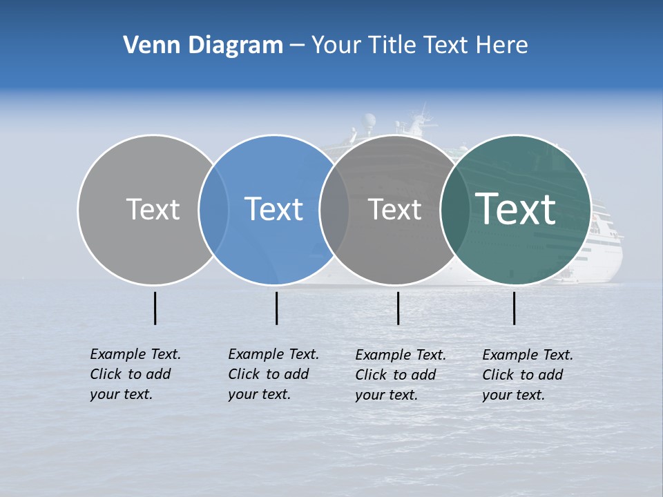 Cruise Blue Boat PowerPoint Template