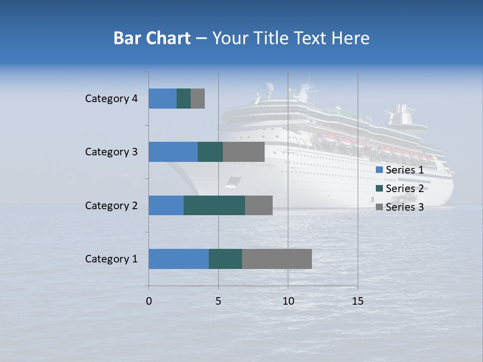 Cruise Blue Boat PowerPoint Template