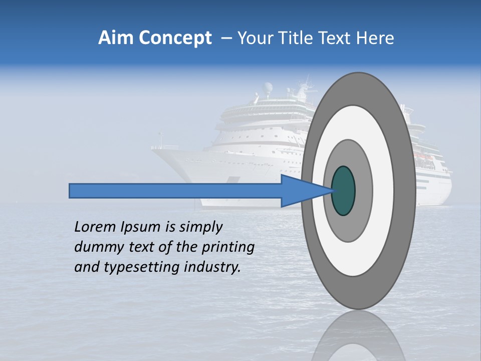 Cruise Blue Boat PowerPoint Template