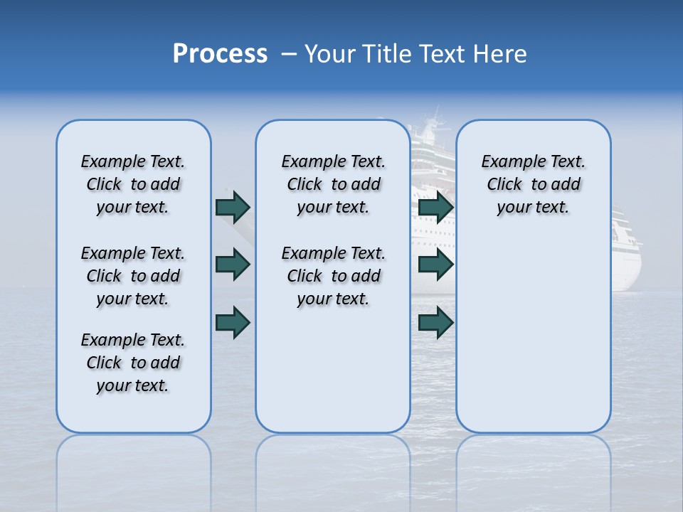 Cruise Blue Boat PowerPoint Template