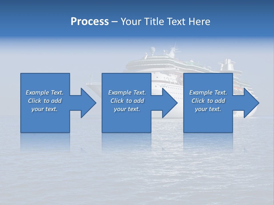 Cruise Blue Boat PowerPoint Template