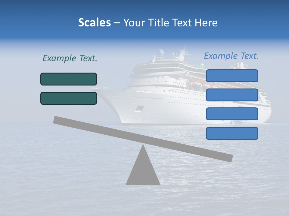 Cruise Blue Boat PowerPoint Template