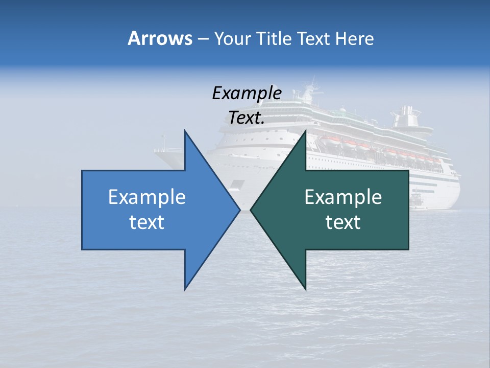Cruise Blue Boat PowerPoint Template