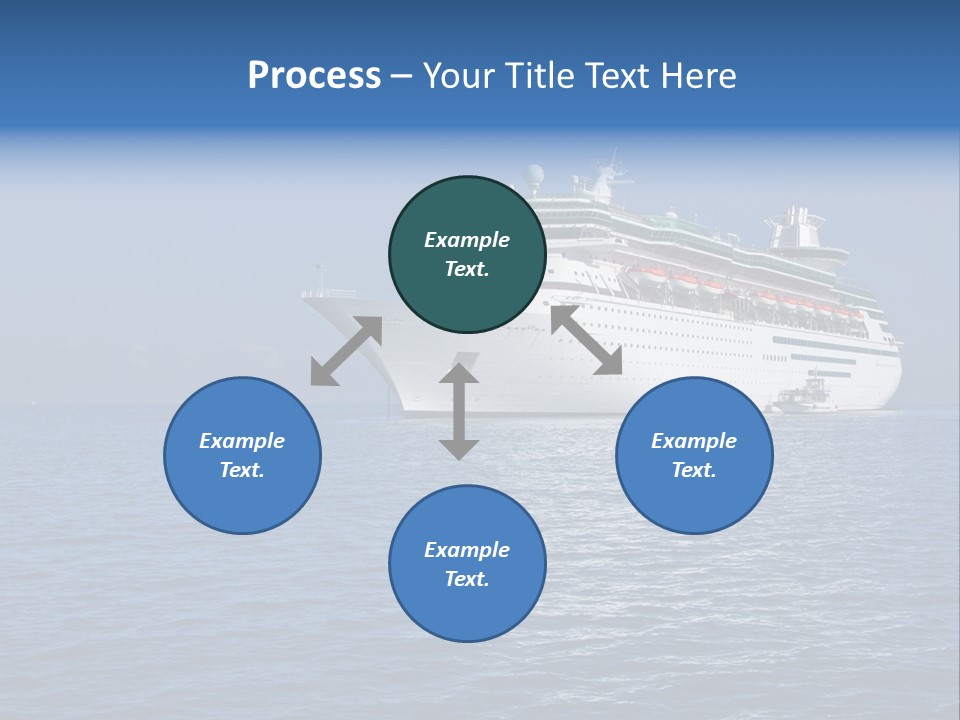 Cruise Blue Boat PowerPoint Template