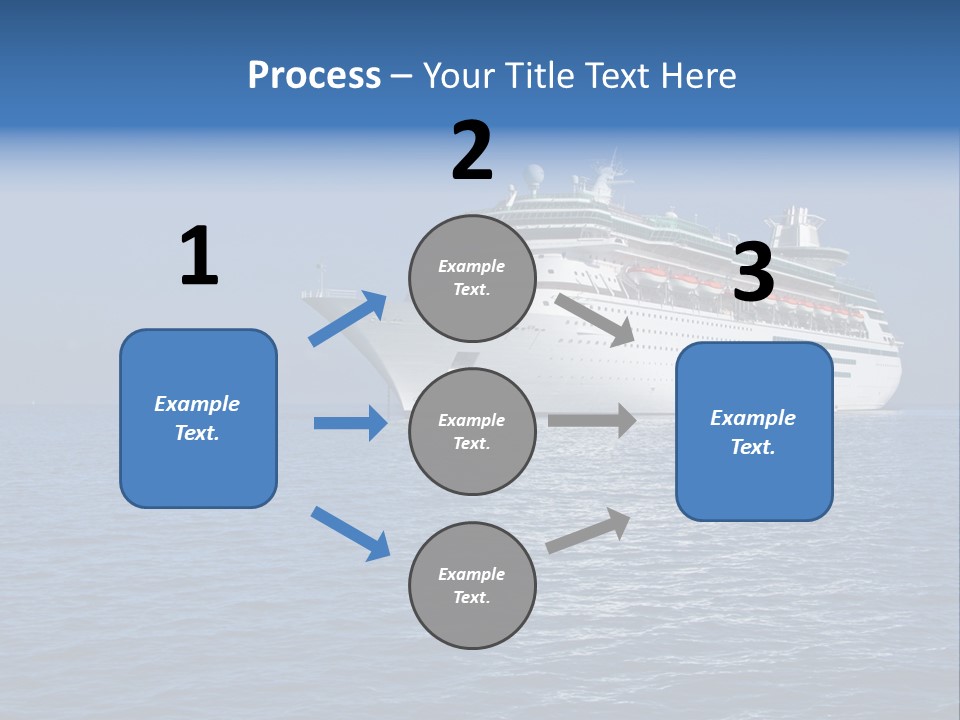 Cruise Blue Boat PowerPoint Template