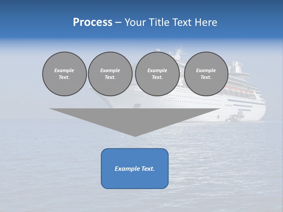 Cruise Blue Boat PowerPoint Template