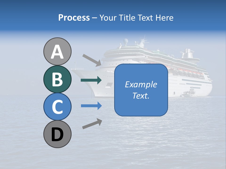 Cruise Blue Boat PowerPoint Template
