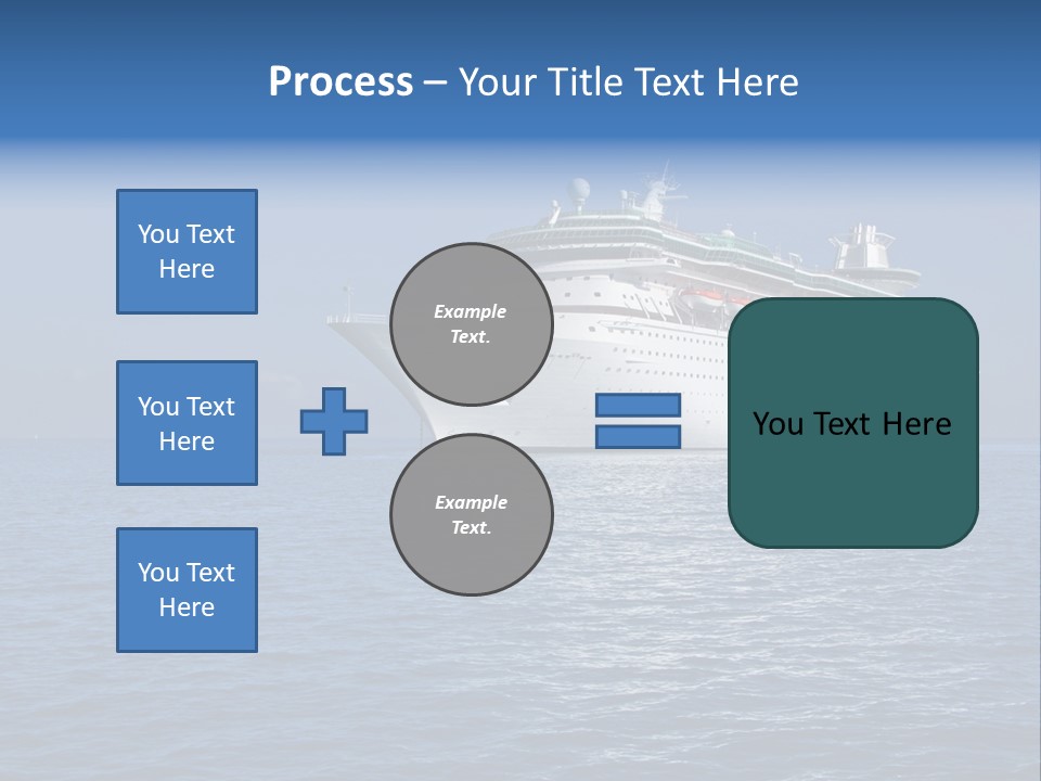 Cruise Blue Boat PowerPoint Template