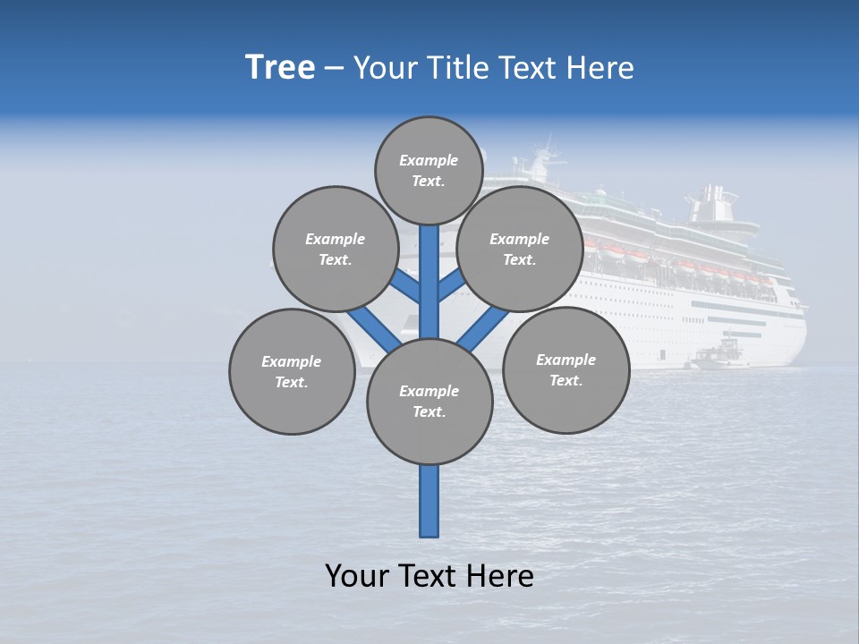 Cruise Blue Boat PowerPoint Template