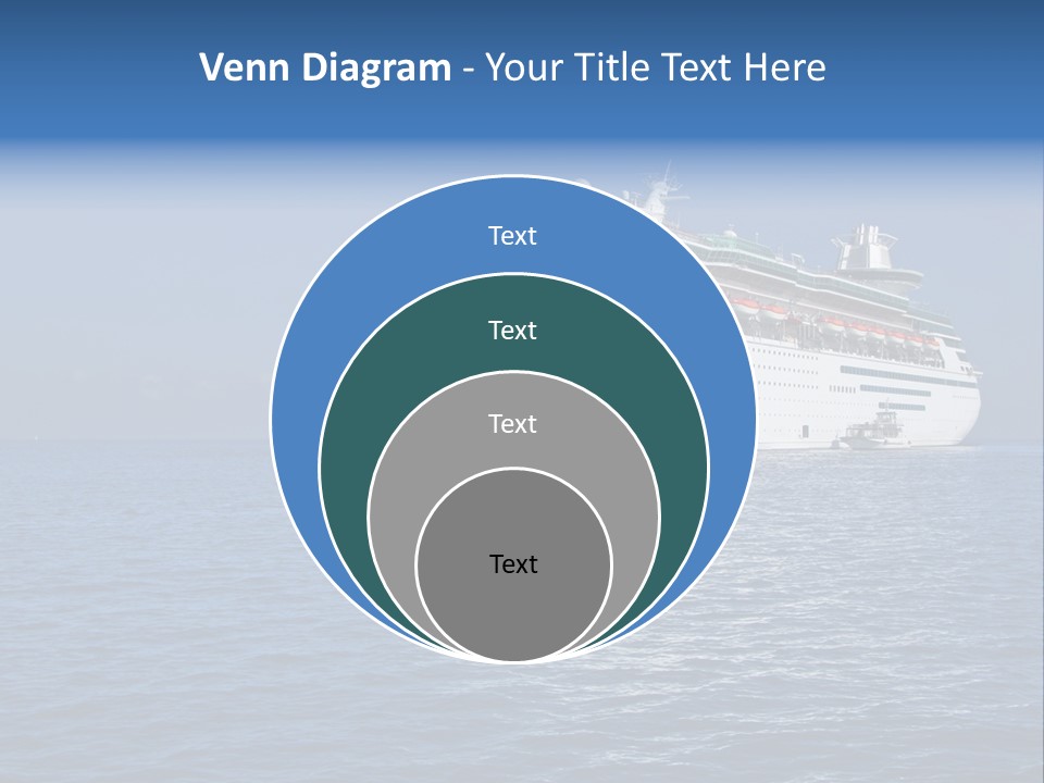 Cruise Blue Boat PowerPoint Template