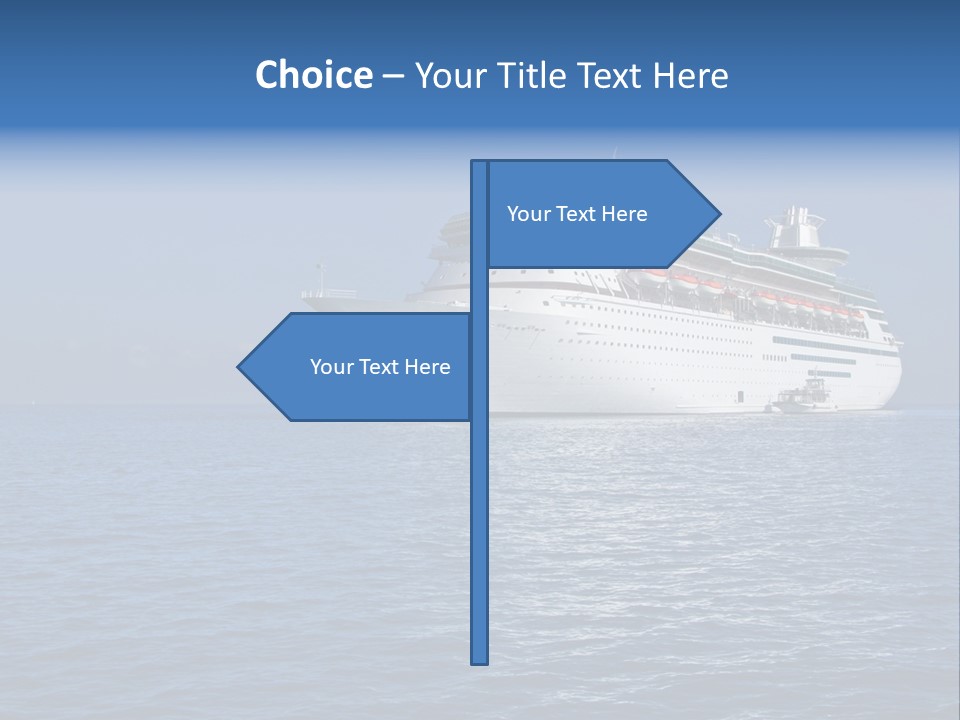 Cruise Blue Boat PowerPoint Template