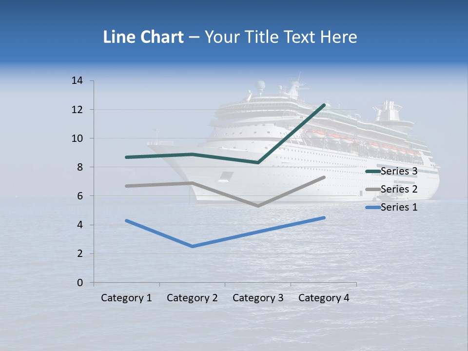 Cruise Blue Boat PowerPoint Template