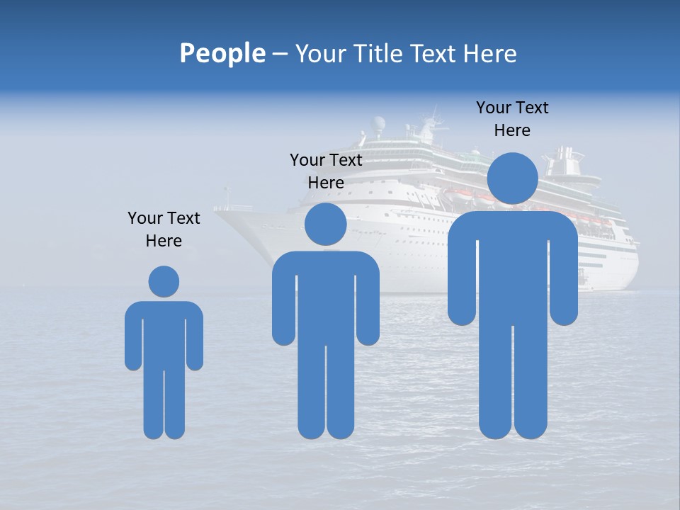 Cruise Blue Boat PowerPoint Template