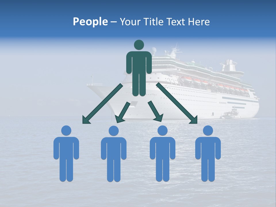 Cruise Blue Boat PowerPoint Template