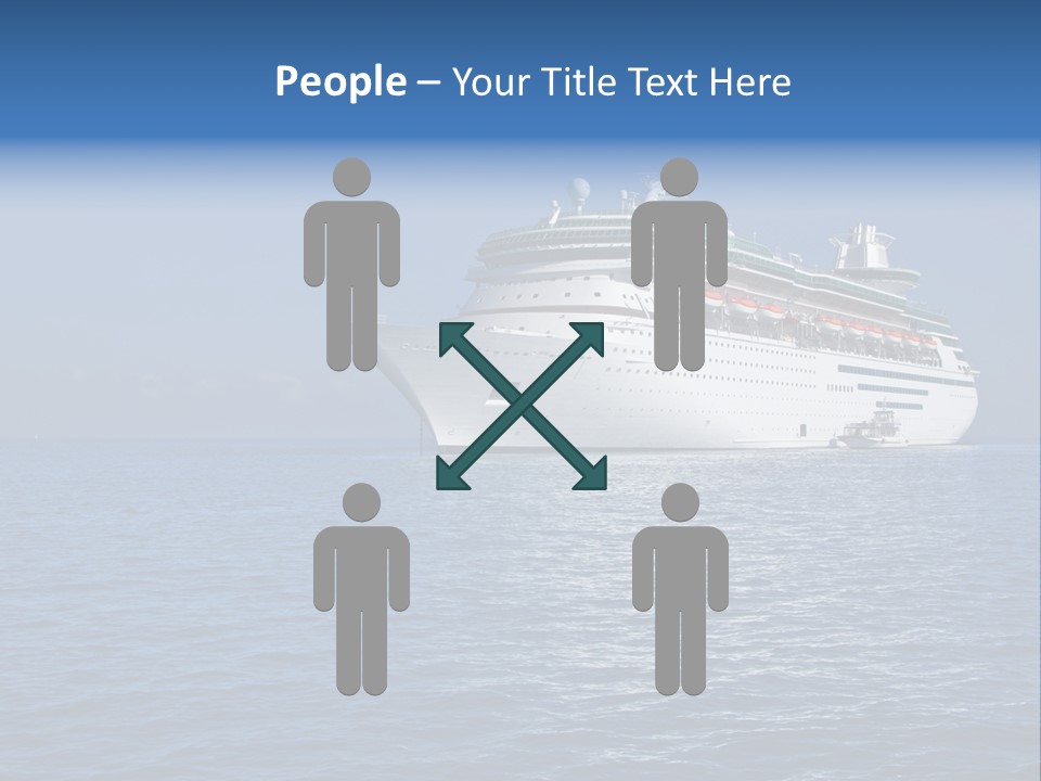 Cruise Blue Boat PowerPoint Template