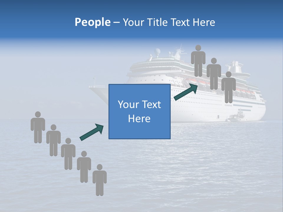 Cruise Blue Boat PowerPoint Template